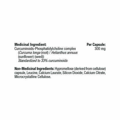 THORNE - Curcumin Phytosome (Formerly Meriva-HP) 300 mg - Curcumin Phytosome Supplement - 60 Capsules - 30 Servings - Available at All In One Marketplace Canada