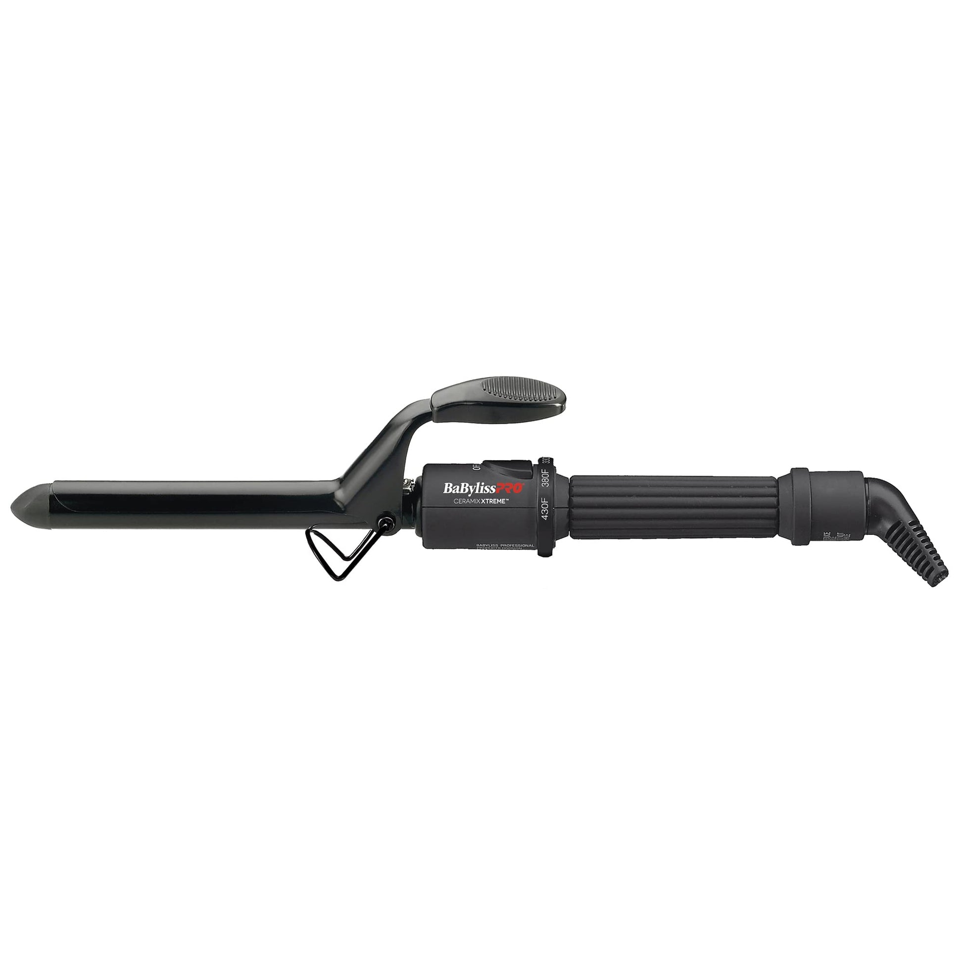 BaBylissPRO Ceramix Xtreme Dual Voltage Ceramic Curling Iron with Far Infrared Heat up to 430°F and Negative Ions, Spring Handle BaBylissPRO