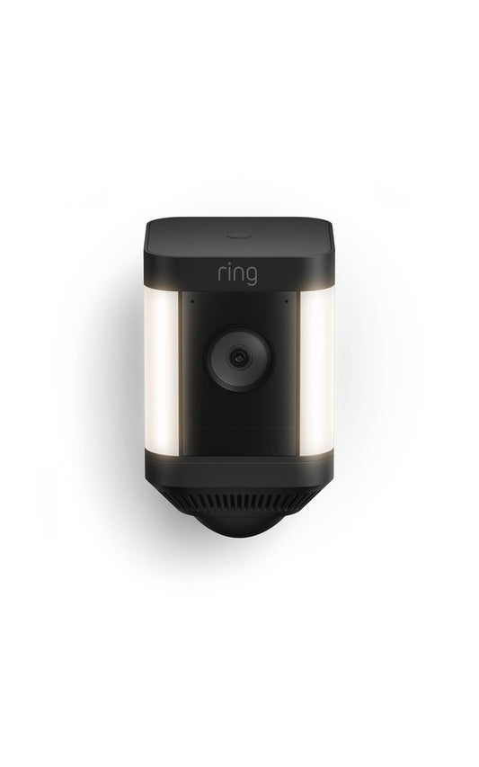 Ring Spotlight Cam Plus, Battery | Two-Way Talk, Colour Night Vision, and Security Siren - Black