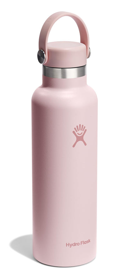 Hydro Flask Stainless Steel Standard Mouth Water Bottle with Flex Cap and Double-Wall Vacuum Insulation,Trillium, 21 Ounces