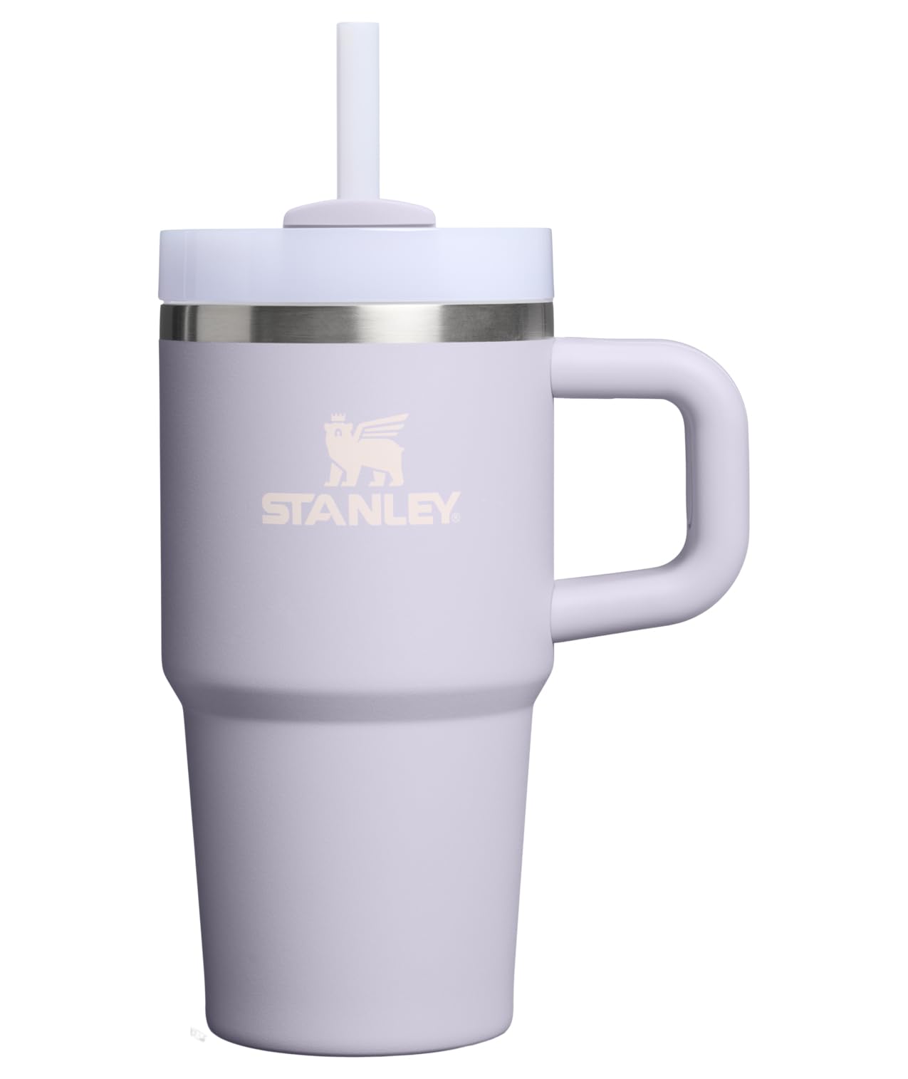 STANLEY Gobelet Quencher H2.0 avec poignée et paille 20 oz | Couvercle 3 positions Flowstate | Compatible avec porte-gobelet pour les voyages | Tasse isotherme en acier inoxydable | Sans BPA | Poussière Violette