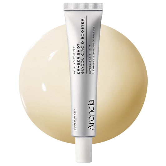 Arencia Eraser Serum Glycolic Acid Booster with AHA BHA, Exfoliating Face Serum for Acne-Prone Skin, Pore Care & Texture Refining, Lightweight Daily Skincare, 30 mL - Available at All In One Marketplace Canada