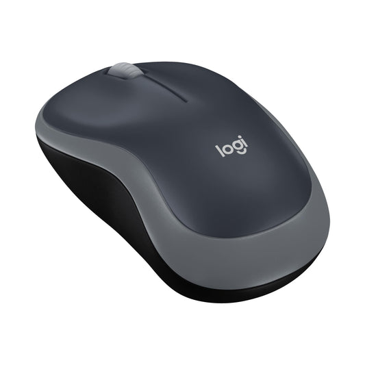 Logitech M185 Wireless Mouse, 2.4GHz with USB Mini Receiver, 12-Month Battery Life, 1000 DPI Optical Tracking, Ambidextrous, Compatible with PC, Mac, Laptop - Swift Grey - Available at All In One Marketplace Canada