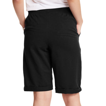 Hanes Women's French Terry Bermuda Short, Black, X-Large Hanes