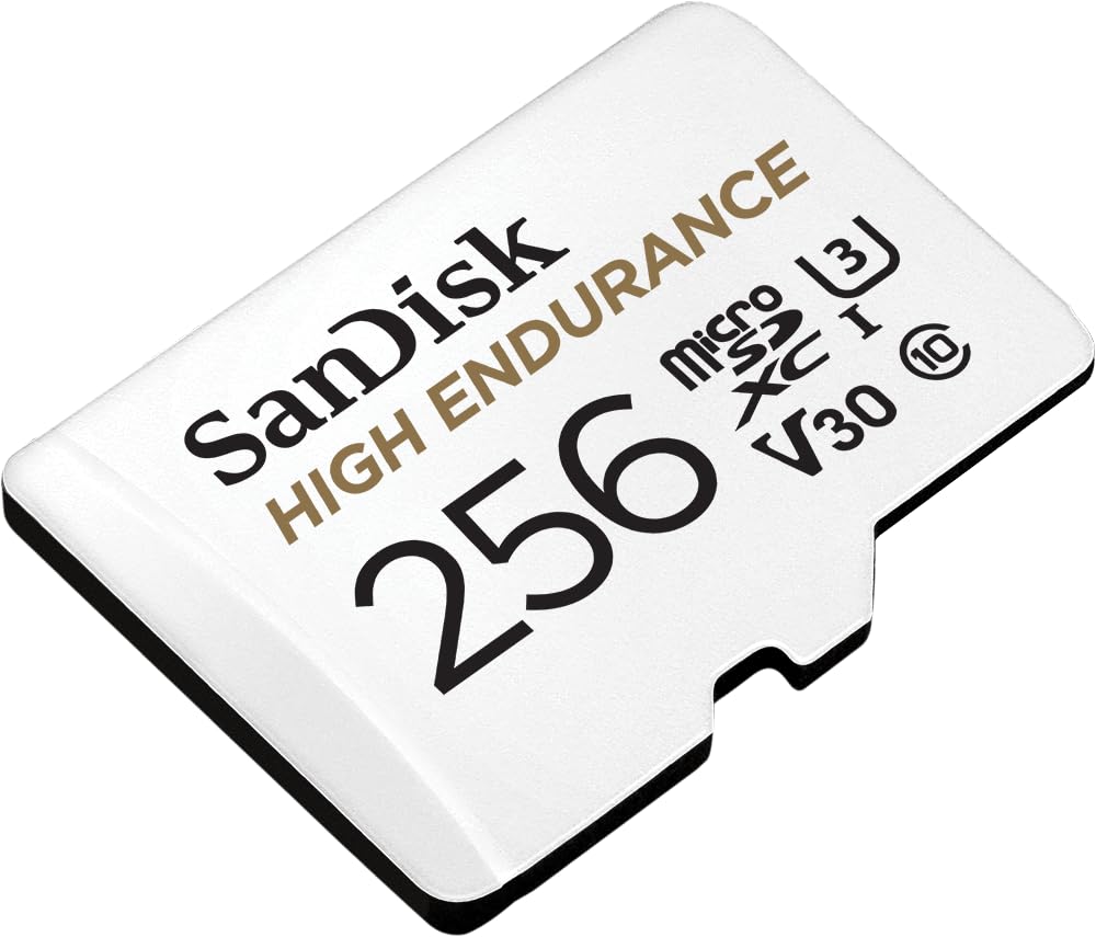SanDisk 256GB High Endurance Video microSDXC Card with Adapter for Dash Cam and Home Monitoring Systems - C10, U3, V30, 4K UHD, Micro SD Card - SDSQQNR-256G-GN6IA - Available at All In One Marketplace Canada