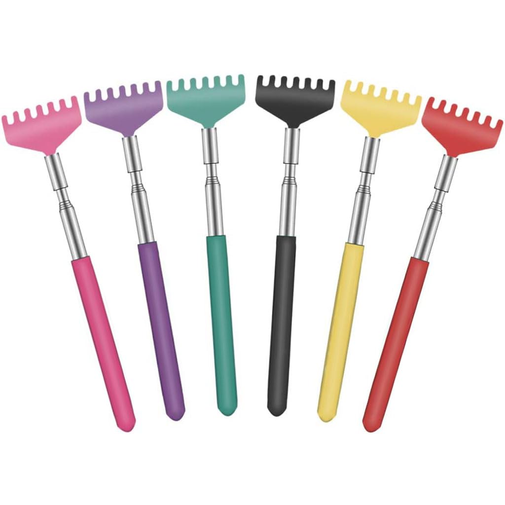 Back Scratcher, YIMICOO 6 Pack Portable Extendable Telescopic Eagle Claw Metal Back Scratchers/Hand Massager with Soft Rubber Handles for Thanksgiving, Birthday, Christmas Gifts (style 2) 🍁 All In One Marketplace Canada