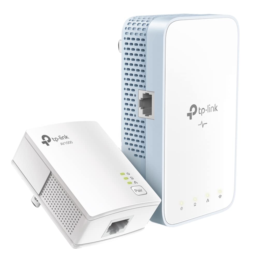 TP-Link Powerline WiFi Extender (TL-WPA7517KIT) - AV1000 Powerline Ethernet Adapter with Dual Band WiFi, OneMesh, Gigabit Port, Ethernet Over Power, Plug & Play TP-Link