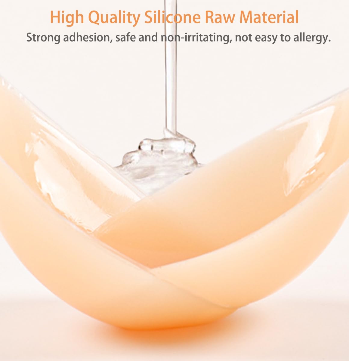 Deceny CB Sticky Bra Push Up Adhesive Bra Invisible Silicone Bra Backless Strapless Bras with Nipple Covers for Women(C/D,Beige) - Available at All In One Marketplace Canada