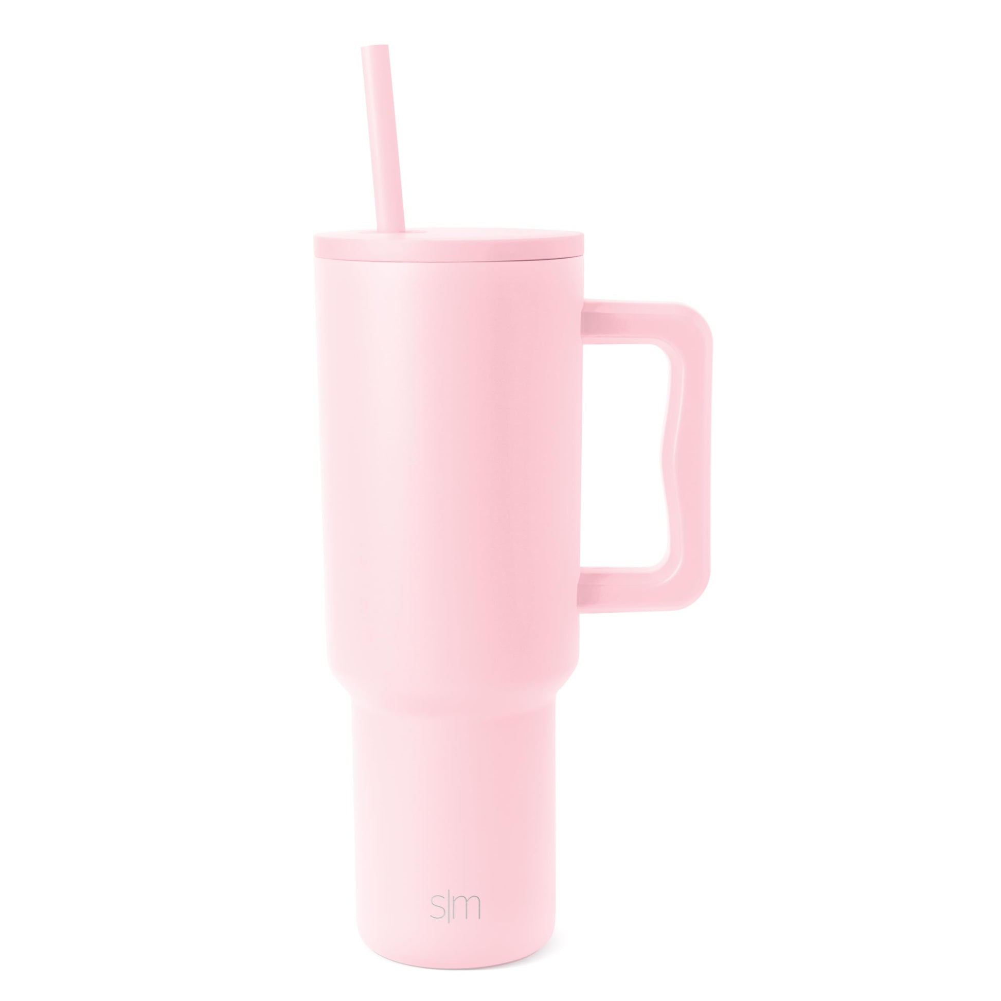 Simple Modern Tumbler with Handle and Straw | 40oz | Pink Simple Modern