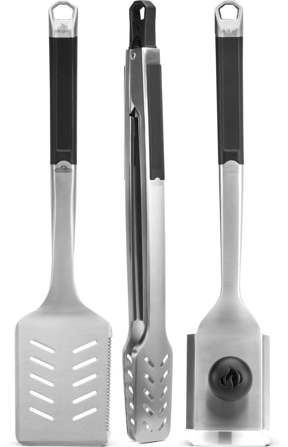 Napoleon® BBQ Accessory - GATL006 - Premium Grill 3-Piece Tool Set, Stainless Steel Construction, Tongs, Spatula Napoleon