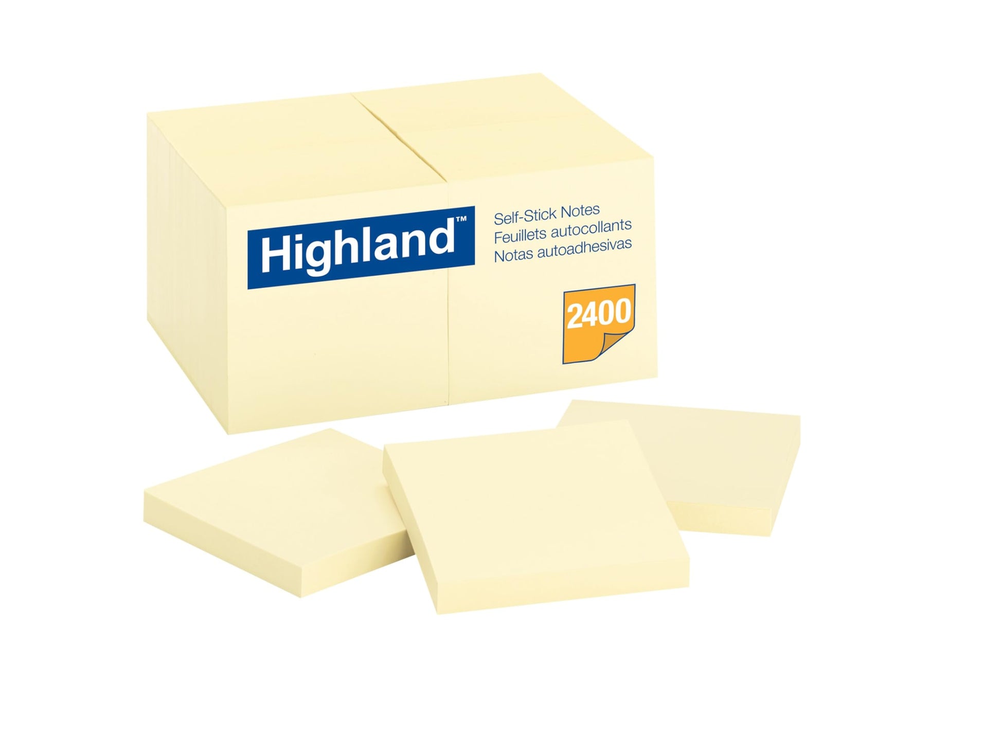 Highland Notes, 3 x 3-Inches, Yellow, 24-Pads/Pack Highland