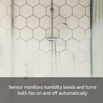 Leviton Humidity Sensor Switch for Bathroom Exhaust Fan, automate Ventilation, air Circulation, Moisture Control, ¼ HP, Single Pole, DHS05-1LW, White Leviton