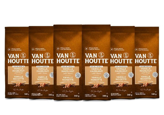 Van Houtte Vanilla Hazelnut Ground Coffee – 6 Pack (340g each) – Compatible with Keurig & Drip Machines