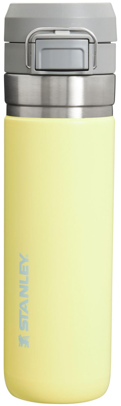 Stanley Quick Flip GO Water Bottle 24 oz | Push Button Lid | Leakproof and Packable for Travel and Sports | Insulated Stainless Steel | BPA-Free | Pomelo 🍁 All In One Marketplace Canada