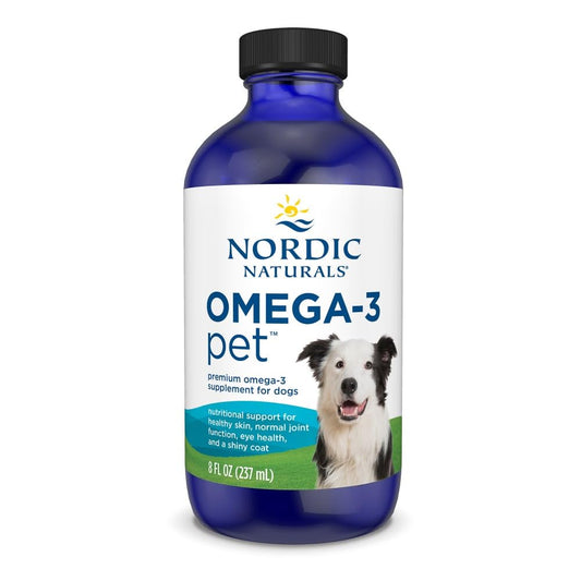 Nordic Naturals Omega 3 Pet – Fish Oil for Dogs & Cats, Supports Healthy Skin, Coat, Joints & Heart – Unflavoured, 237 ml