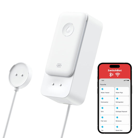 No Hub Required WiFi Water Sensor, Smart Water Leak Detector, 100dB Adjustable Alerts & App Alerts, IP67 Waterproof, Wireless Detector for Home with 1m Sensing Cable (Support 2.4G) - Available at All In One Marketplace Canada