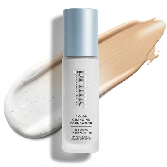 Prime Prometics Color Changing Foundation for Mature Women – Instantly Adapts to Your Skin Tone – Buildable Light-to-Medium Coverage – 12-Hour Wear – Natural Dewy Finish – Hypoallergenic - Available at All In One Marketplace Canada