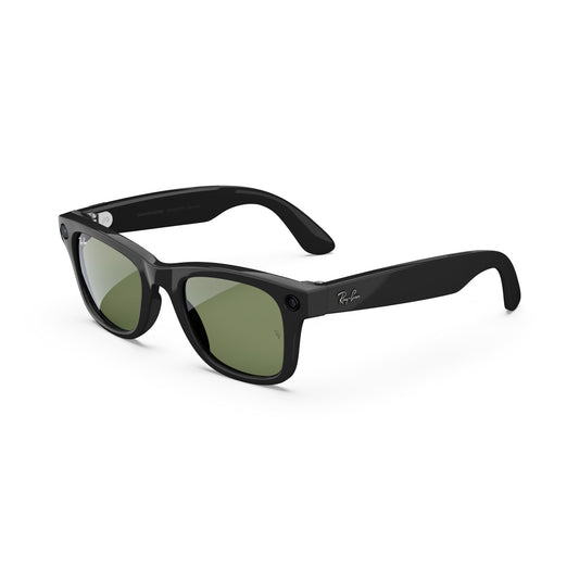 Ray-Ban Meta Glasses, Wayfarer - Shiny Black/G15 Green - Available at All In One Marketplace Canada