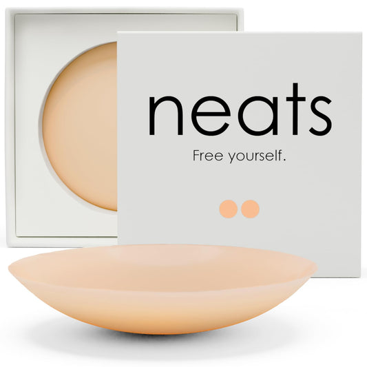NEATS Nipple Covers for Women, Reusable & Hypoallergenic Nipple Pads, Adhesive Silicone Pasties Bra Champagne