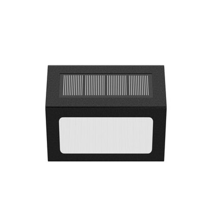 Solar Lights for Steps Decks Pathway Yard Stairs Fences, LED lamp, Rainproof, Black Metal case, 6 Pack