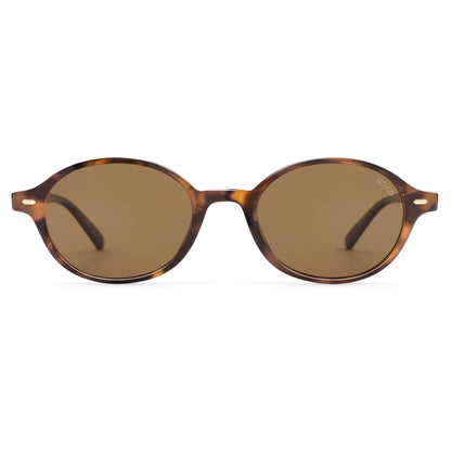 SOJOS Retro Oval Round Polarized Sunglasses Womens Mens, Small Chic Vintage Trendy Sunnies SJ2611, Brown tortoise/Brown - Available at All In One Marketplace Canada