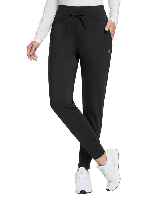 baleaf Women's Fleece Lined Pants Water Resistant Thermal Joggers Winter Running Hiking Sweatpants Snow Pants Pockets Black L 🍁 All In One Marketplace Canada