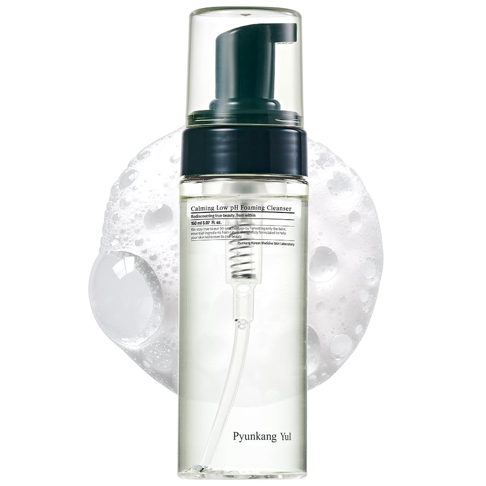 PYUNKANG YUL Calming Low pH Foaming Cleanser - Natural Centella Asiatica Moisturizing Daily Face Wash for Women and Men - Hyaluronic Facial Cleanser for Sensitive Skin - AHA Tea Tree Cica - 5.1 Fl. Oz - Available at All In One Marketplace Canada