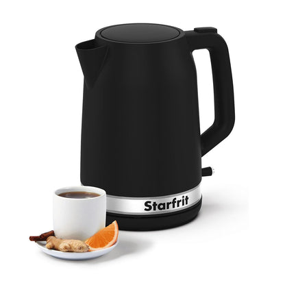 Starfrit Electric Kettle - 1.7L Capacity - Water Level Indicator - Automatic Shut-Off - 1500W – Black 🍁 All In One Marketplace Canada
