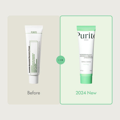 PURITO SEOUL Wonder Releaf Centella Cream Unscented for Sensitive Skin, Soothing, Facial Cream for face K-Beauty, 50ml 1.7 fl.oz