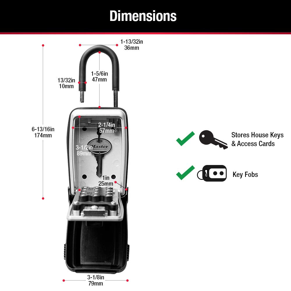 Master Lock 5422D Push Button Portable Key Safe Master Lock