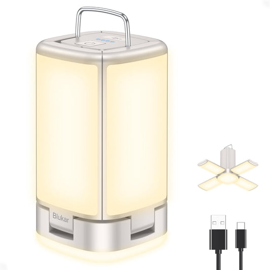 Blukar 116 LED Camping Lantern Rechargeable, 2000L Super Bright Camping Lights Lamp,7 Light Modes, 4800mAh Long Battery Life,90°Adjustable Outdoor Hanging Tent Accessories for Hiking Emergency Fishing