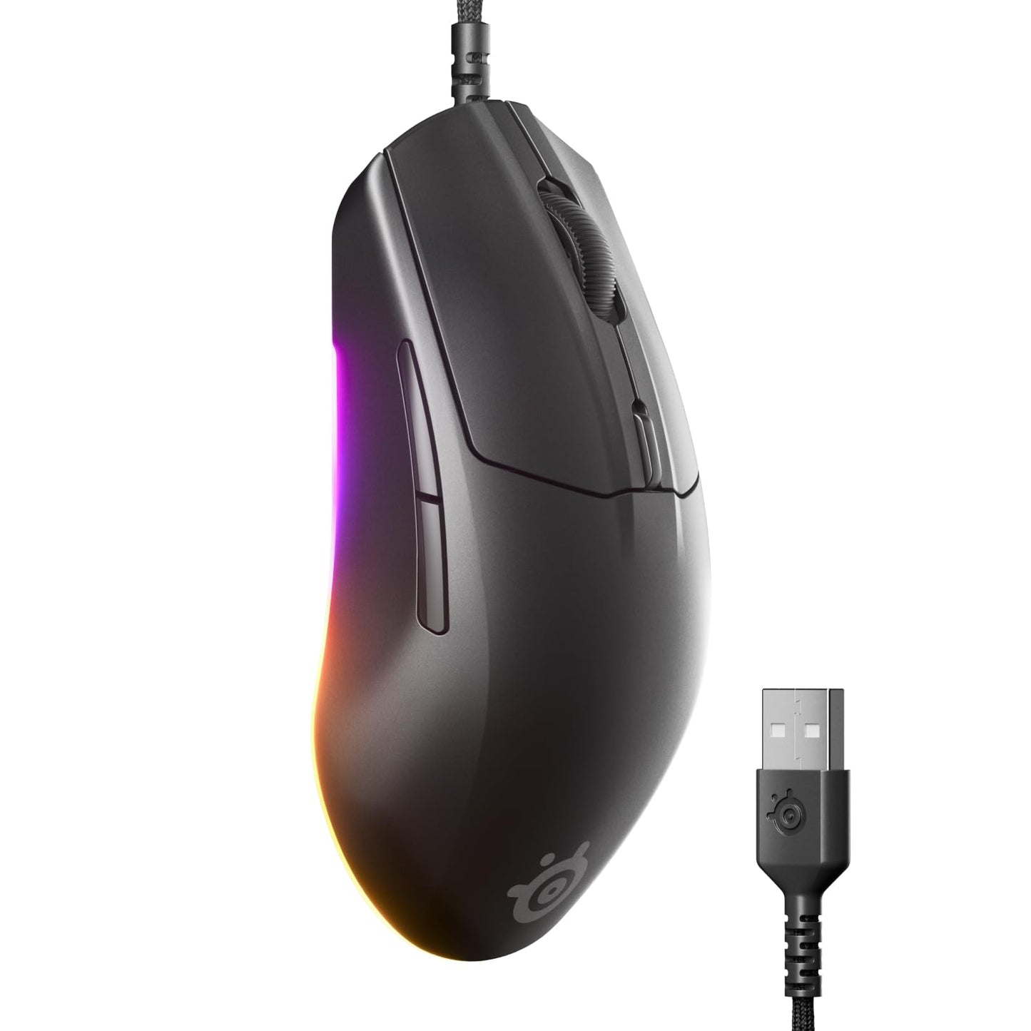 SteelSeries Rival 3 Gen 2 Gaming Mouse — 8500 DPI TrueMove Core Optical Sensor — 60 Million Click Durability — Low Latency — 77g Lightweight — 100% PTFE Feet — RGB — Black 🍁 All In One Marketplace Canada