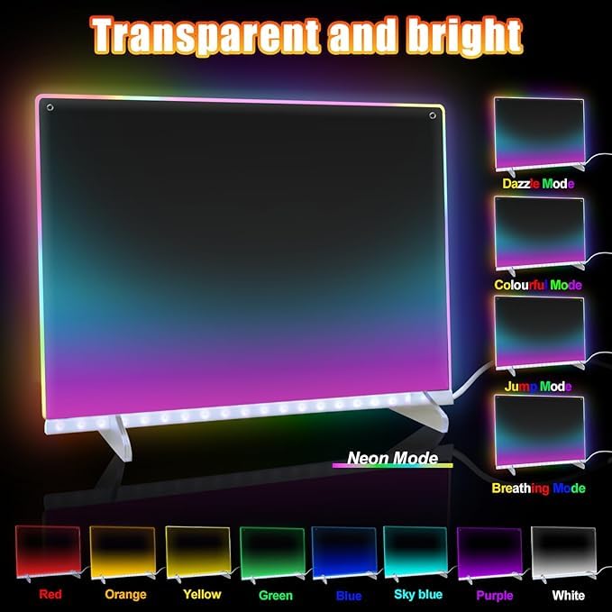 Led Note Board with 14 Highlighters,16''Drawing Tablet,6 Modes & 8 Colors Light Up Drawing Board,Kids Toy with 13 Light Effects,Birthday Holiday Day Gifts for Girls & Boys Age 3+,Tracing Book 🍁 All In One Marketplace Canada