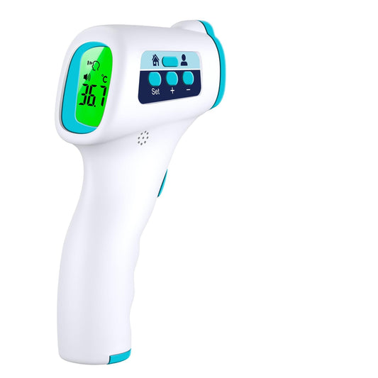 ByFloProducts Forehead Thermometer, Non Touch Digital Thermometer for Adult and Baby, Digital Infrared Thermometer, Fast and Accurate Reading with Fever Alarm, Blue - Available at All In One Marketplace Canada