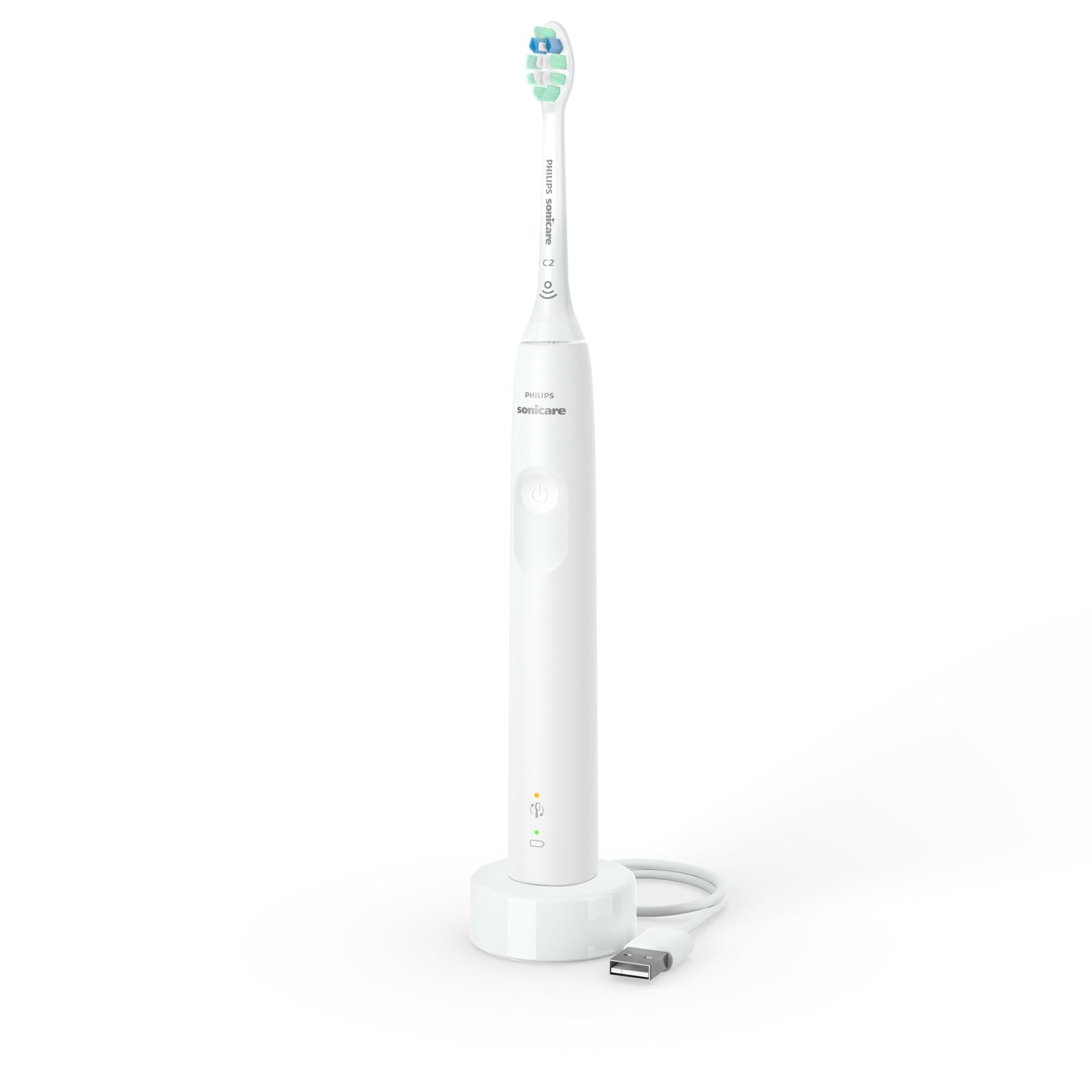 Philips Sonicare 4100 Power Toothbrush, Rechargeable Electric Toothbrush with Pressure Sensor, White HX3681/23