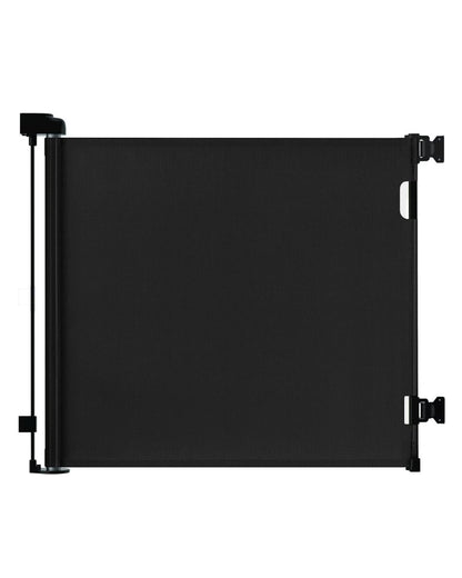 Retractable Baby Gates for Stairs, 55 Wide Mesh Dog Gate for Doorways, 33.6" Tall Easy to Use Pet Fence for The House, Toddler Safety Essentials Indoor&Outdoor, Black