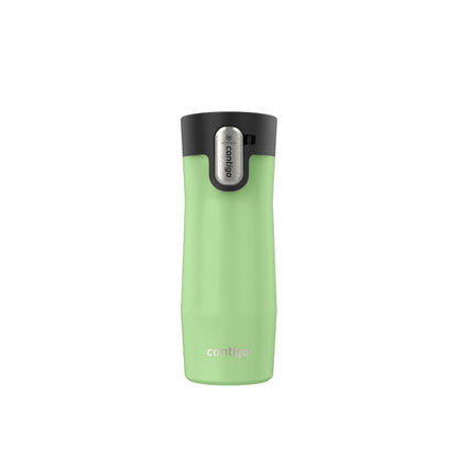 Contigo West Loop 3.0 Stainless Steel Travel Mug with Tea-Bag Hook & Spill-Proof Lid, Vacuum-Insulated Reusable Cup Coffee and Tea, 16 oz (473 mL), Cucumber - Keeps Drinks Hot up to 11 Hours 🍁 All In One Marketplace Canada