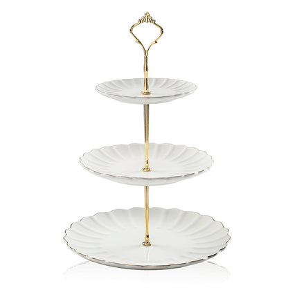 Pukka Home 3 Tier Ceramic Cake Stand Wedding, Dessert Cupcake Stand for Tea Party Serving Platter 🍁 All In One Marketplace Canada