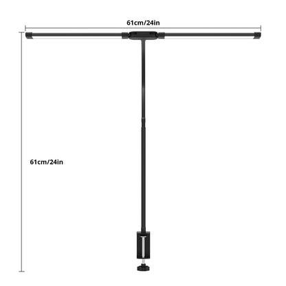 Desk Lamp with Clamp, Eye-Caring Desk Light with 50 Lighting Modes, Wide Double Head, Adjustable Architect Light Flexible Neck, Table lamp for Home Office, Computer, Craft(Includes Adapter) - Available at All In One Marketplace Canada