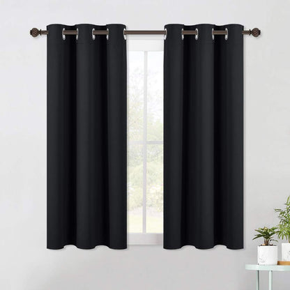 NICETOWN Blackout Draperies Window Curtain Panels for Winter - Thermal Insulated Solid Grommet Blackout Curtains/Drapes for Living Room (Set of 2,42 Inch by 54 Inch,Black) 🍁 All In One Marketplace Canada