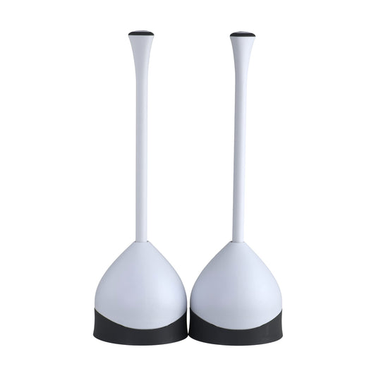 Clorox Toilet Plunger with Hideaway Caddy, Set of 2 – for Bathroom Organization and Storage, Bathroom Accessories, Toilet Unclogger, with Holder, White 🍁 All In One Marketplace Canada Clorox