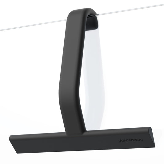 dancemoon JustHang Shower Squeegee for Glass Doors, All-One-Piece Silicone with Built-in Hook Design for Easy Hanging, Household Window Mirror Squeegee for Bathroom, Glass, Tile Wall,Car 10-Inch Black - Available at All In One Marketplace Canada