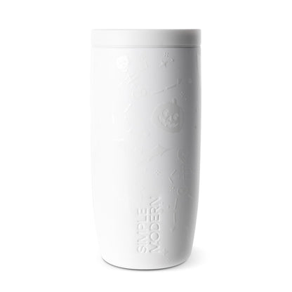 Gobelet de voyage pour café Simple Modern Halloween, couvercle à 360° | 475 ml | Squelettes