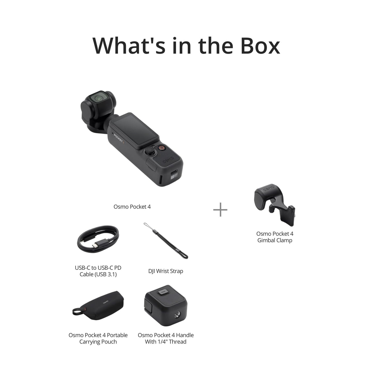 DJI Osmo Pocket 4 Standard Combo, Pocket Gimbal Vlog Camera