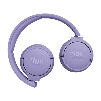 JBL Tune 670NC - Adaptive Noise Cancelling with Smart Ambient Wireless On-Ear Headphones, Up to 70H Battery Life with Speed Charge, Lightweight, Comfortable and Foldable Design (Purple)