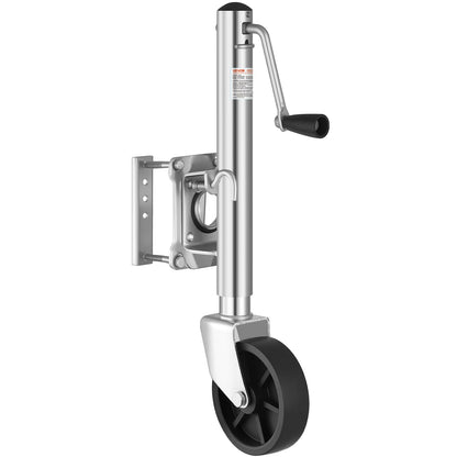 VEVOR Trailer Jack with Wheel, 1000 lbs Load Capacity, Heavy Duty Swivel Boat Trailer Jack with PP Single Wheel & Ergonomic Handle, 10-inch Lift, Fit for RVs, Boats, Horse Trailers, Utility Trailers VEVOR