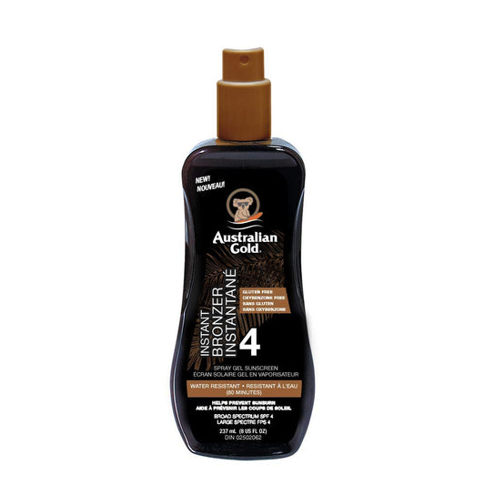Australian Gold Spf 4 Spray Gel Bronzer, Fragrance: Cocoa Dreams, 237 Milliliters, brown Australian Gold