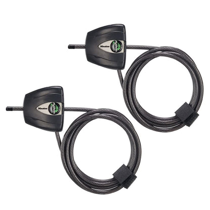 Master Lock Python Cable Lock, Cable Lock with Keys, Trail Camera and Kayak Locking Cable, 2 Pack, 8417T,Black Master Lock