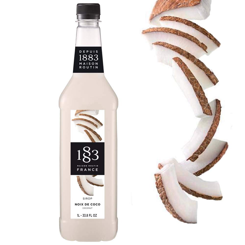 Maison Routin 1883 Coconut Syrup, Pet Bottle 1000 Milliliter 1883 MAISON ROUTIN