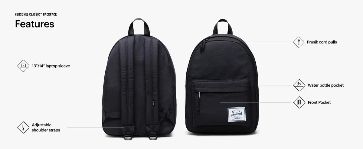 Herschel Supply Co. Classic Backpack, Blue, Standard - 26L